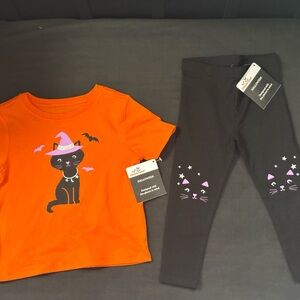 Cat & Jack Orange and Black Cat Costume Set